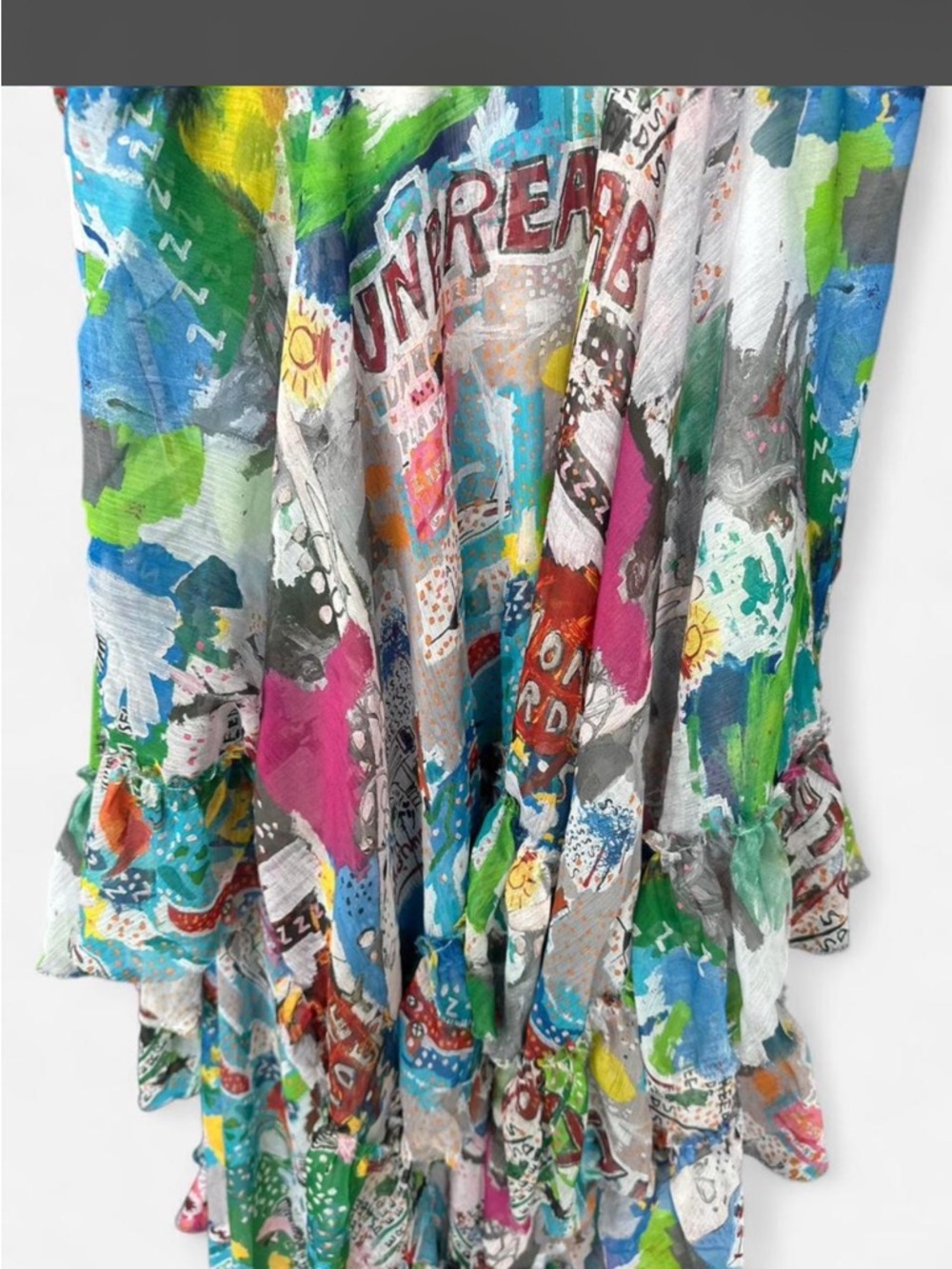Rare Alice + Olivia x Basquiat graphic print Evelyn Maxi Dress - Picture 8 of 8